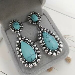 Turquoise Statement Earrings